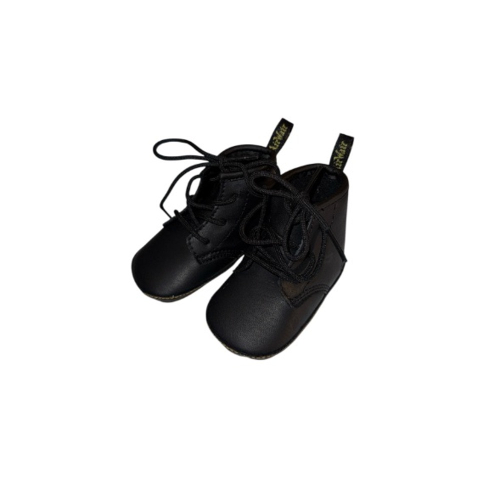 Dr. Martens Black Crib Booties - Baby Size 3